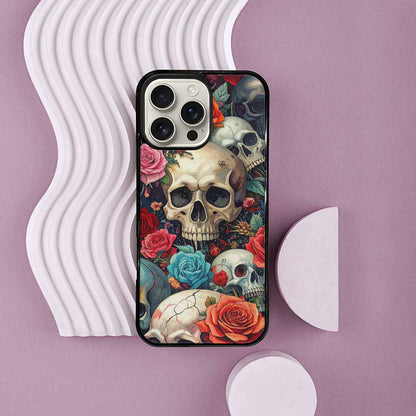 iPhone 16 Pro Max Case — Skulls And Rosesmelting Skulls A Aor, Personalized Phone Case