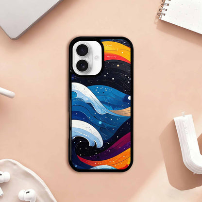 iPhone 17 Case — Glossy Winter Wave Cartoon Cute, Customized Protective Case