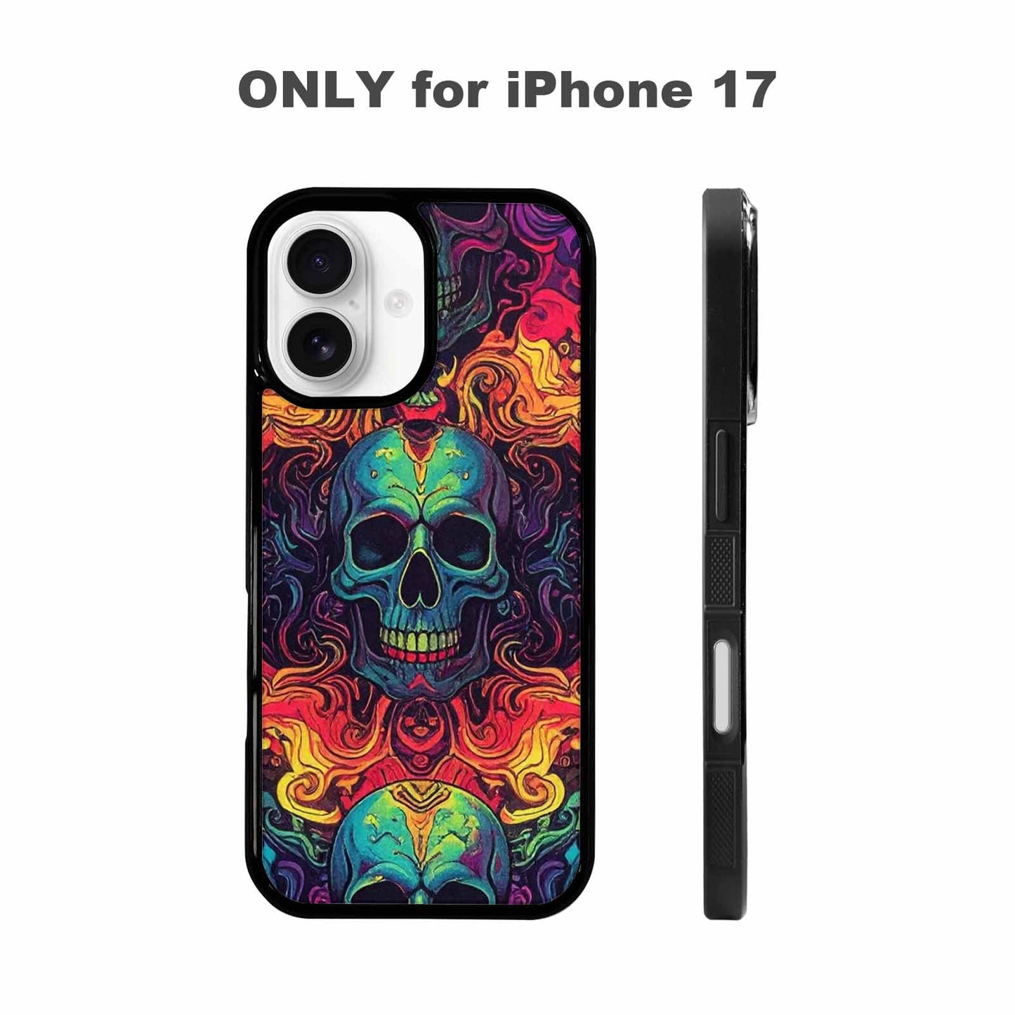 iPhone 17 Case — Skull Dark Art Gothic Print Gothic, Unique Phone Case Design