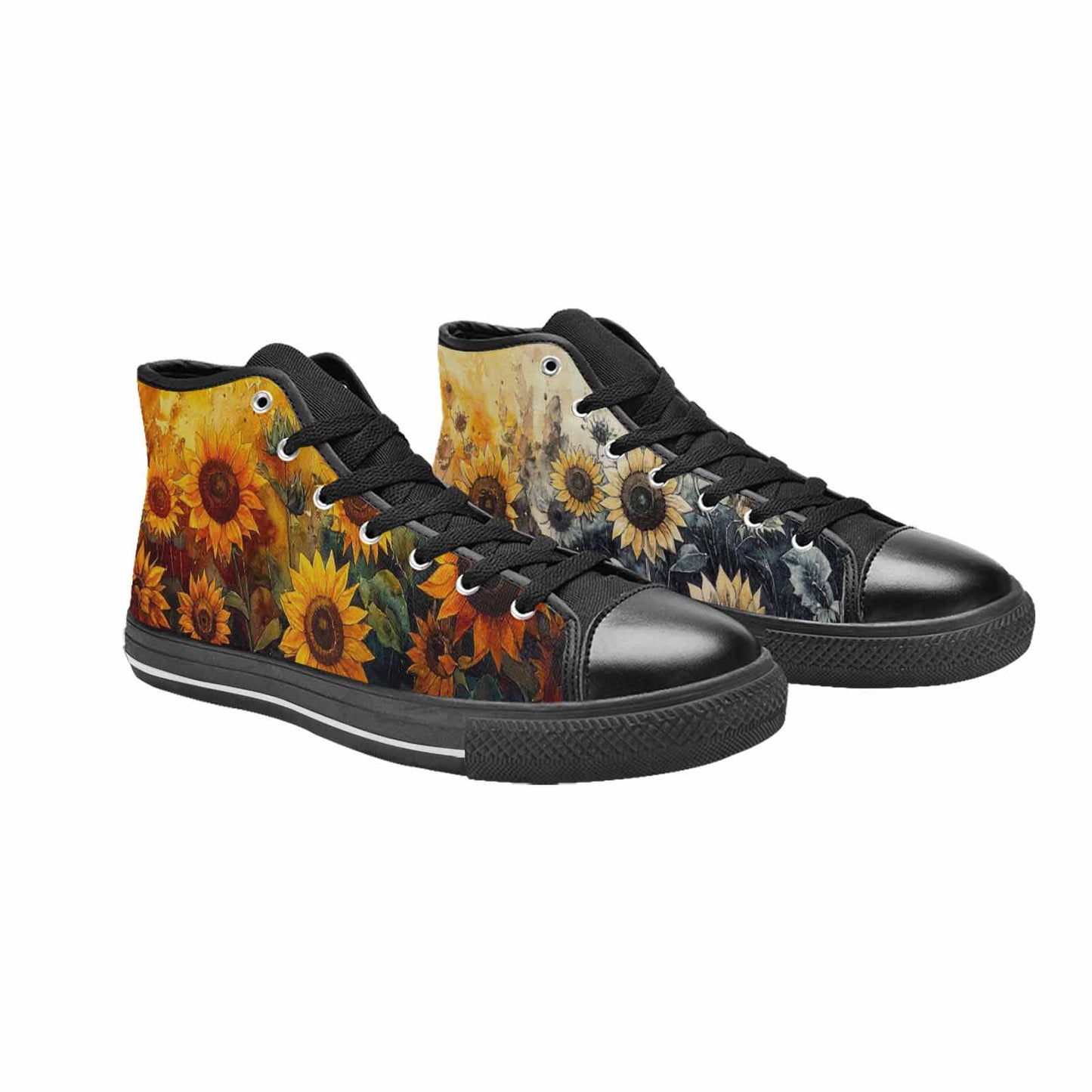 WOMEN'S Blend Melt Them High Top Canvas Cottagecore Custom Sneakers
