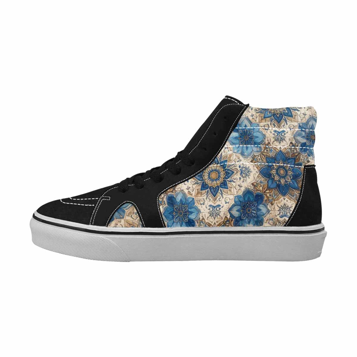 WOMEN'S Mandala High Top Canvas Grunge Custom Sneakers