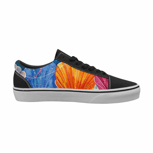 WOMEN'S Fish Scale Coral Canvas Lace-Up Vibrant Chaos Sneakers