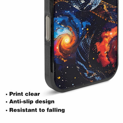 iPhone 16 Pro Max Case — Galaxy Snake Print, Personalized Phone Case
