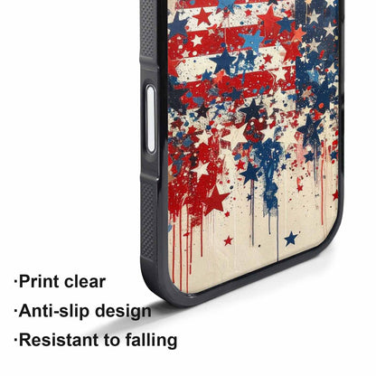 iPhone 17 Pro Max Case — Patriotic Stars And Stripes Galaxy Space, Custom Art Phone Cover
