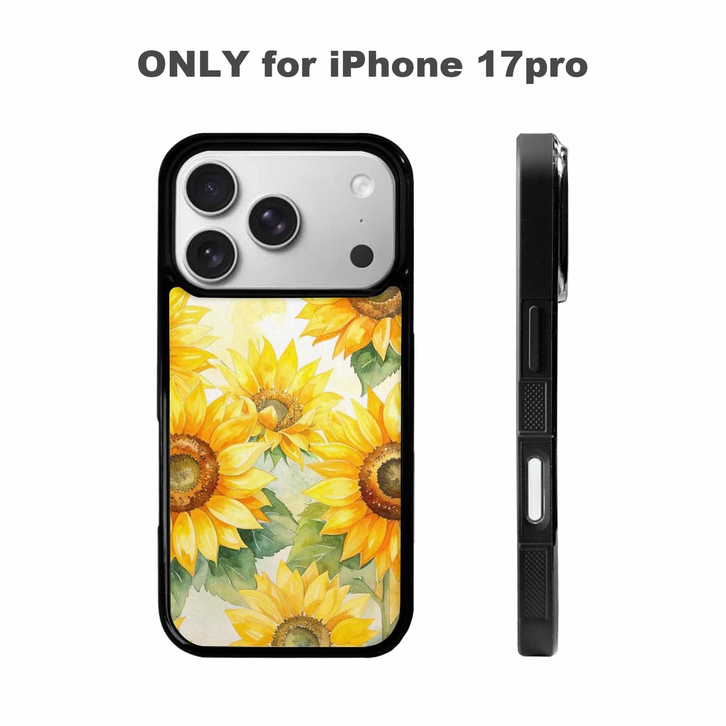 iPhone 17 Pro Case — Sunflowers Watercolor Floral, Original Design Phone Case