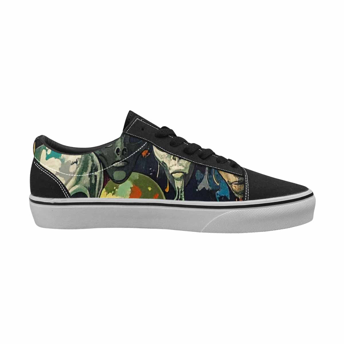 WOMEN'S Aliens × Camo Aliens Lace-Up Canvas Cottagecore Custom Sneakers