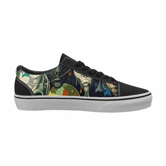 WOMEN'S Aliens × Camo Aliens Lace-Up Canvas Cottagecore Custom Sneakers
