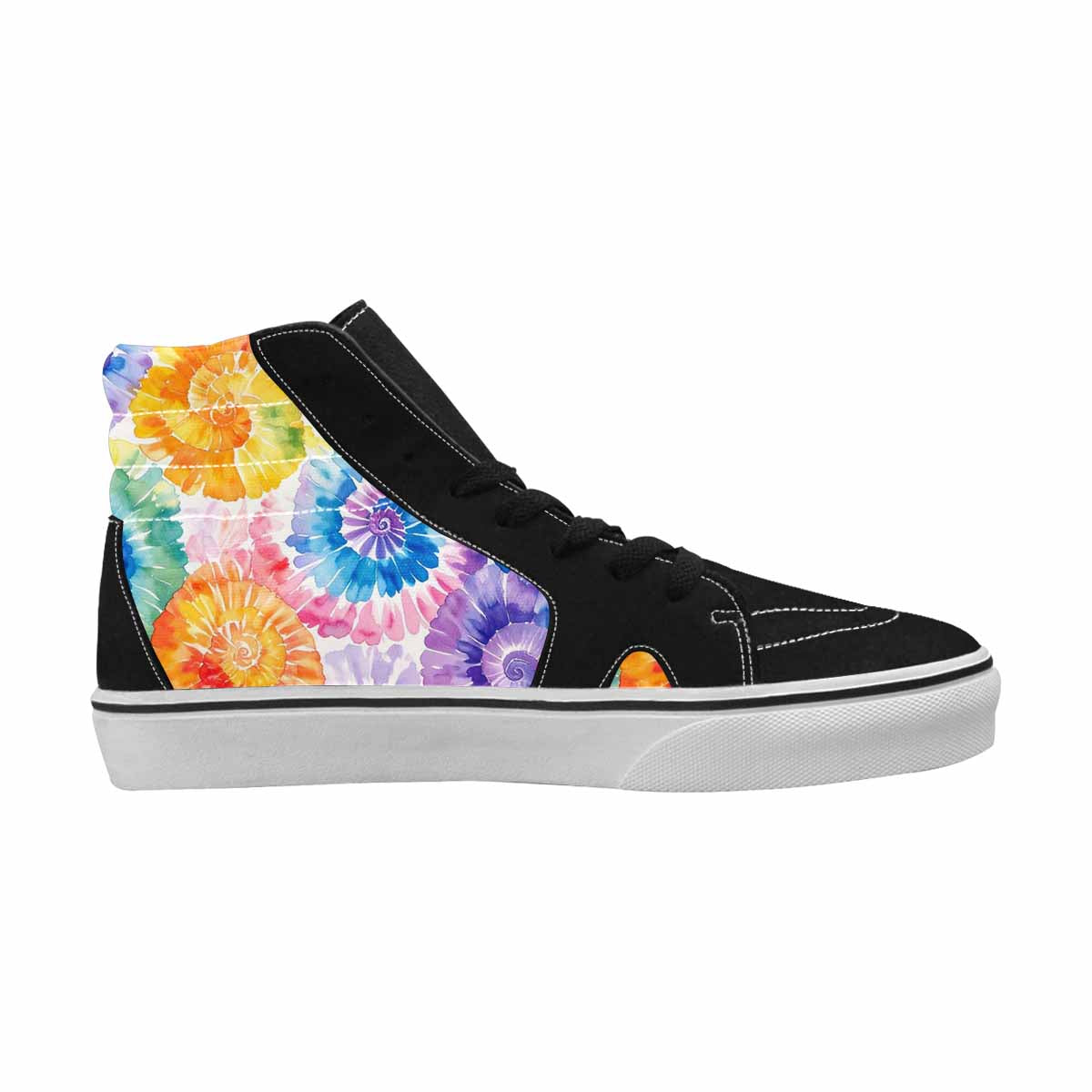 WOMEN'S Tie Dye Swirl High Top Canvas Neon Fantasy Shoes