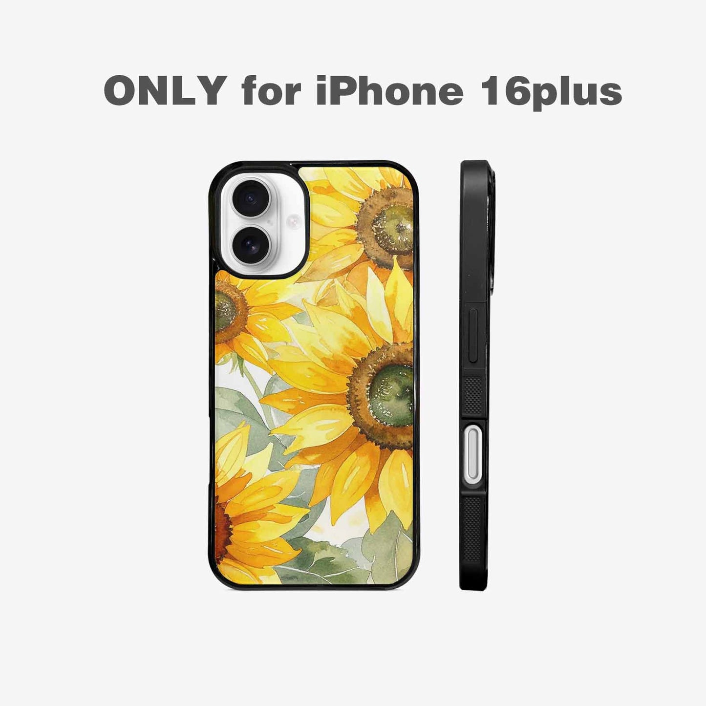 iPhone 16 Plus Case — Sunflowers Watercolor, Custom Designed Case Cover