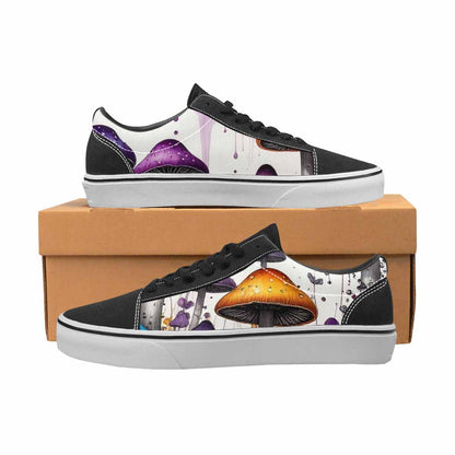WOMEN'S Rainbow Drip Mushrooms Lace-Up Canvas Dreamcore Shoes