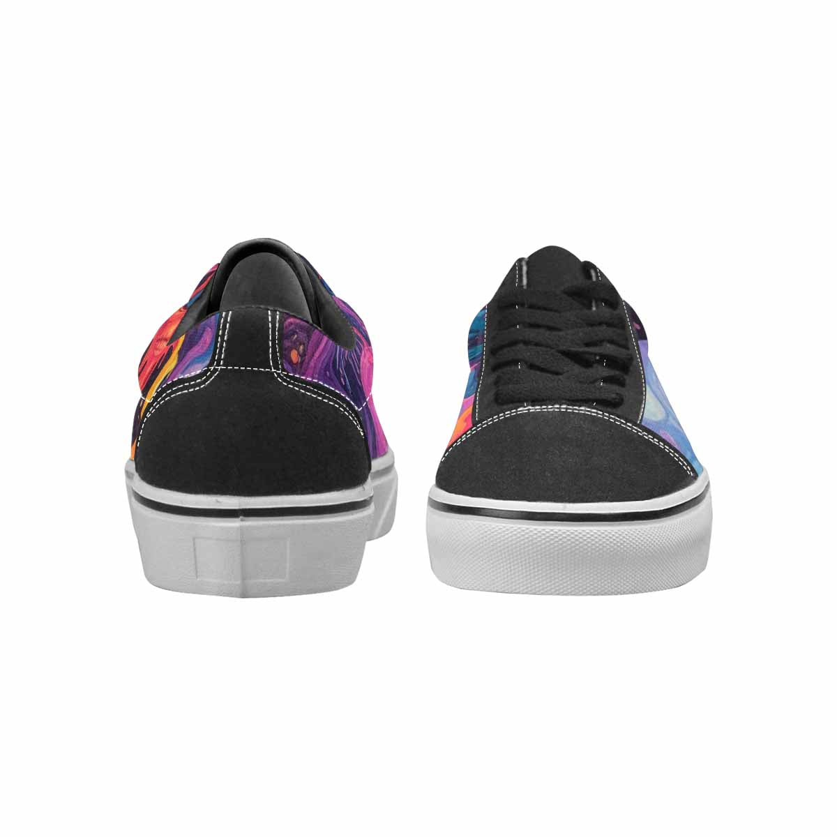 WOMEN'S Aliens  Tie Dye Lace-Up Canvas Vivid Custom Sneakers