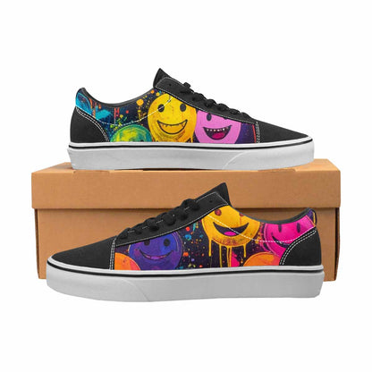 WOMEN'S Smiley Faces  Glow Lace-Up Canvas Dreamcore Shoes