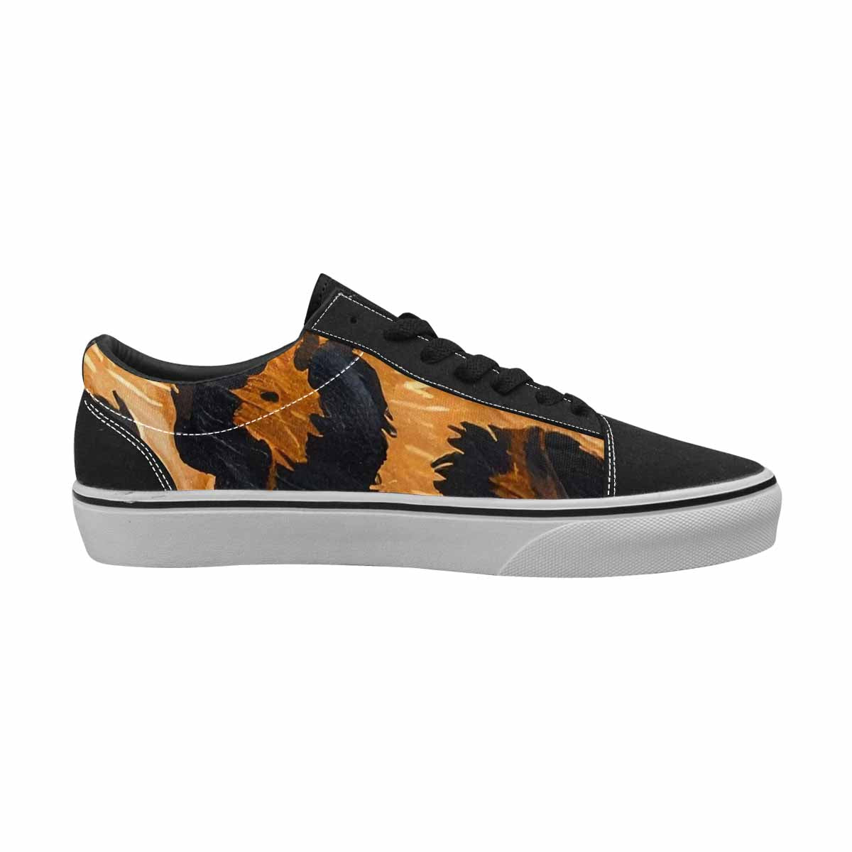 WOMEN'S Leopard Soft Airbrush Gradient Canvas Lace-Up Grunge Custom Sneakers