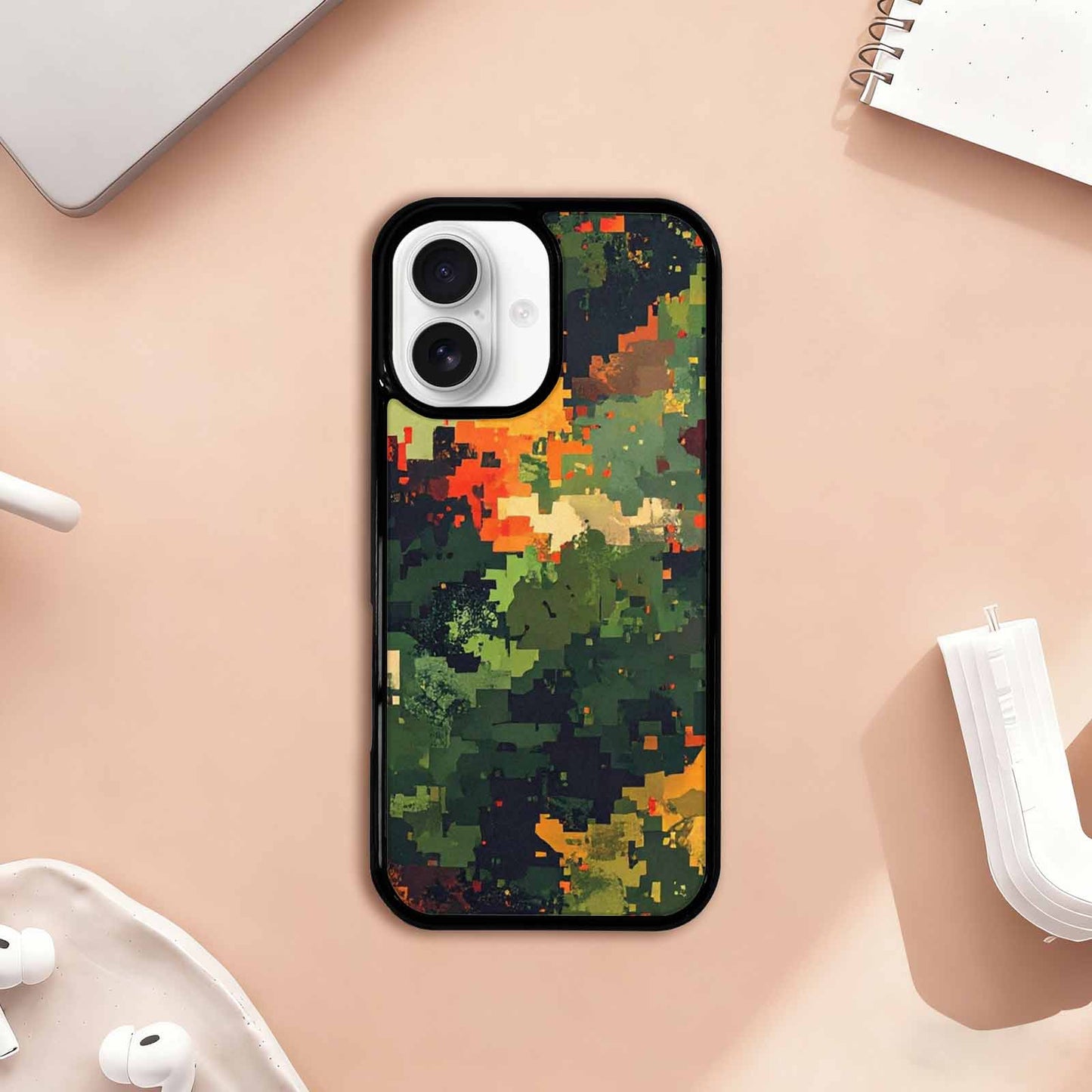 iPhone 17 Case — Small Military Camouflage Blotch Camo, Personalized Phone Case
