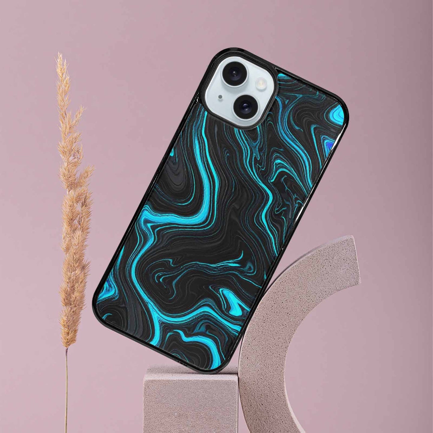 iPhone 15 Plus Case — Freaky Marble Glow, Custom Phone Case