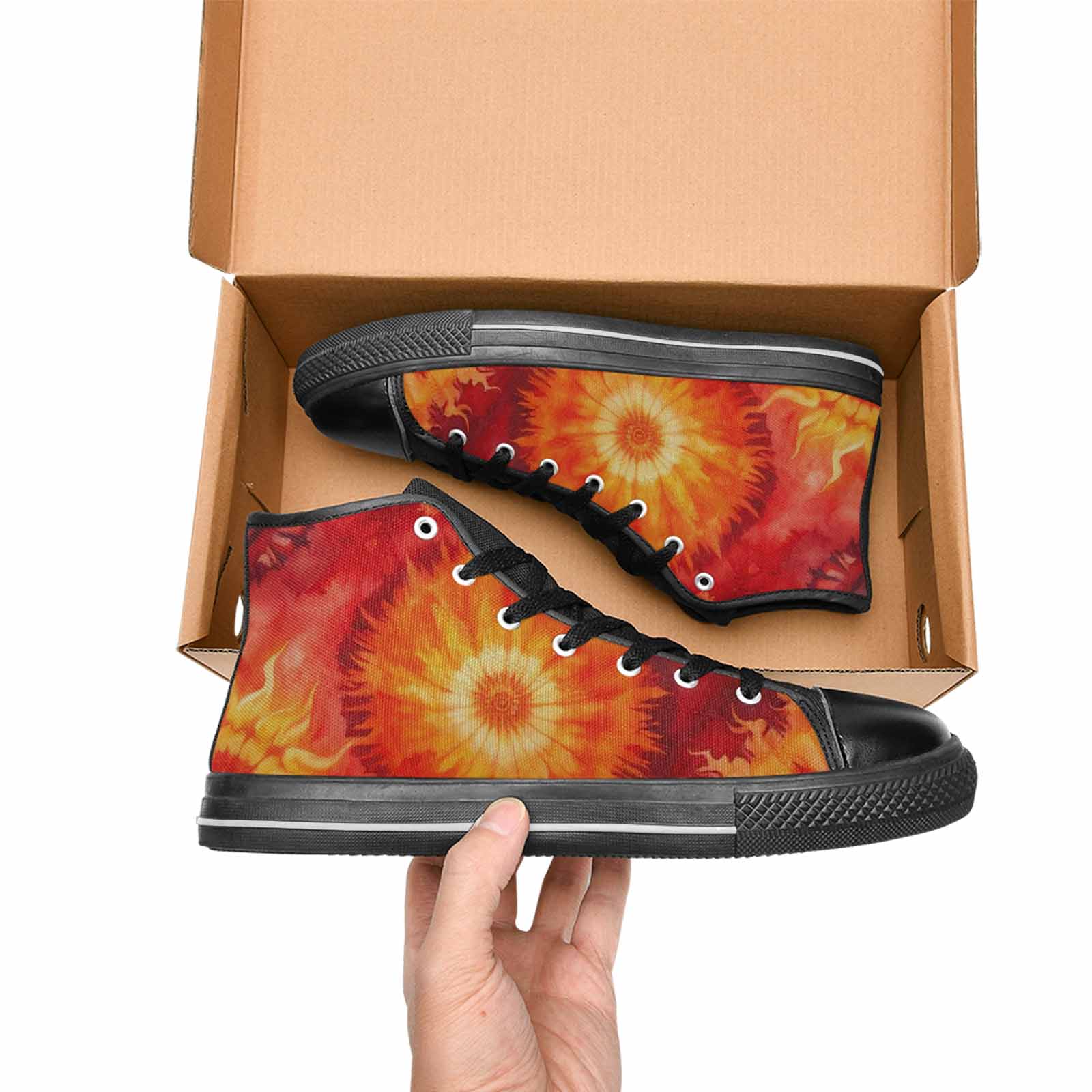MEN'S Tie Dye - High Top Canvas Grunge Shoes