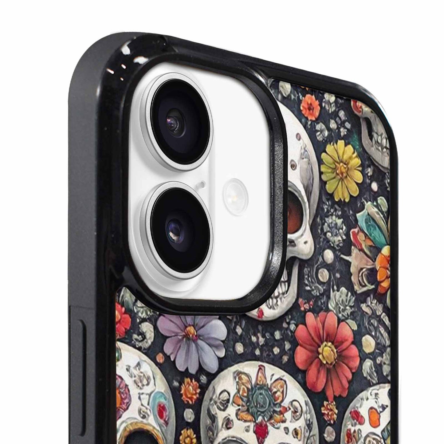 iPhone 17 Case — Greyscale Black And White Gothic Skulls, Unique Phone Case Design