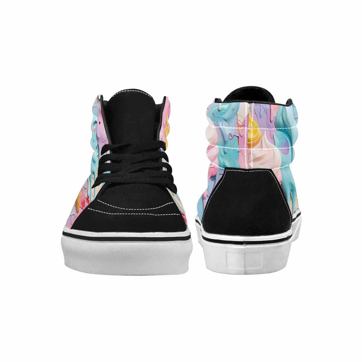 MEN'S Soft Serve Swirl Monster Characters High Top Canvas Vivid Custom Shoes