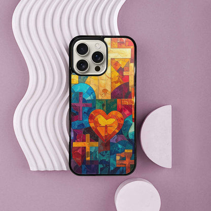 iPhone 16 Pro Max Case — Faith Cross And Faith Icons Pattern, Custom Designed Case Cover