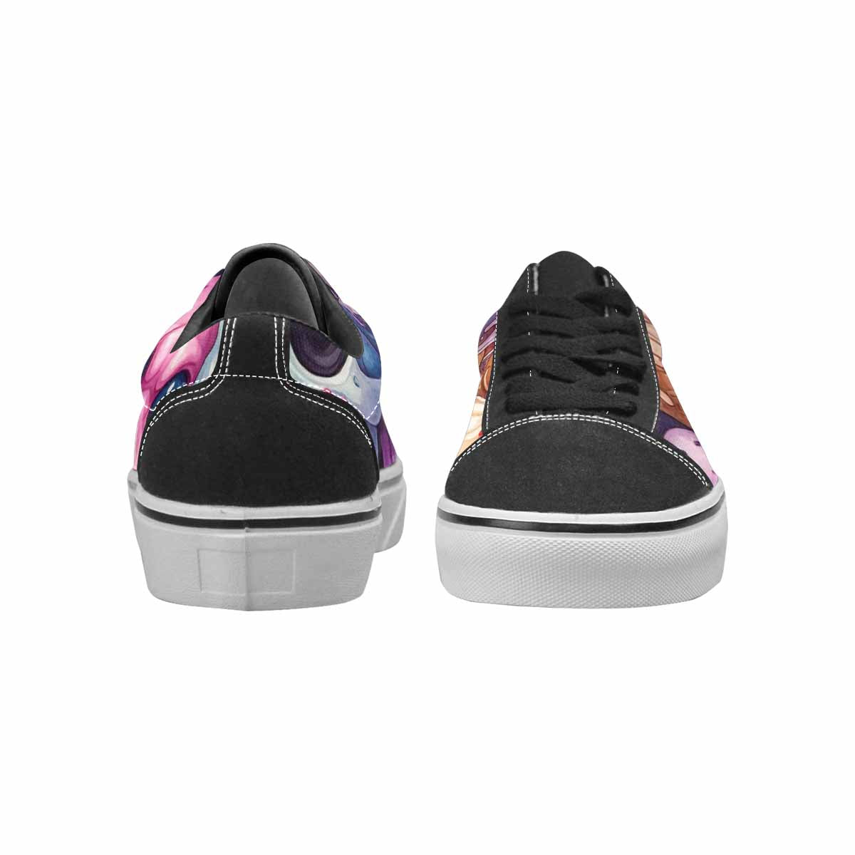 WOMEN'S Ice Cream Monsters  Lace-Up Canvas Kaleidoscope Custom Sneakers