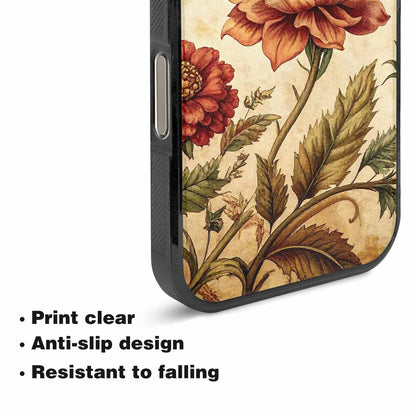 iPhone 16 Pro Max Case — Vintage Botanical Art Pattern, Custom Art Phone Cover