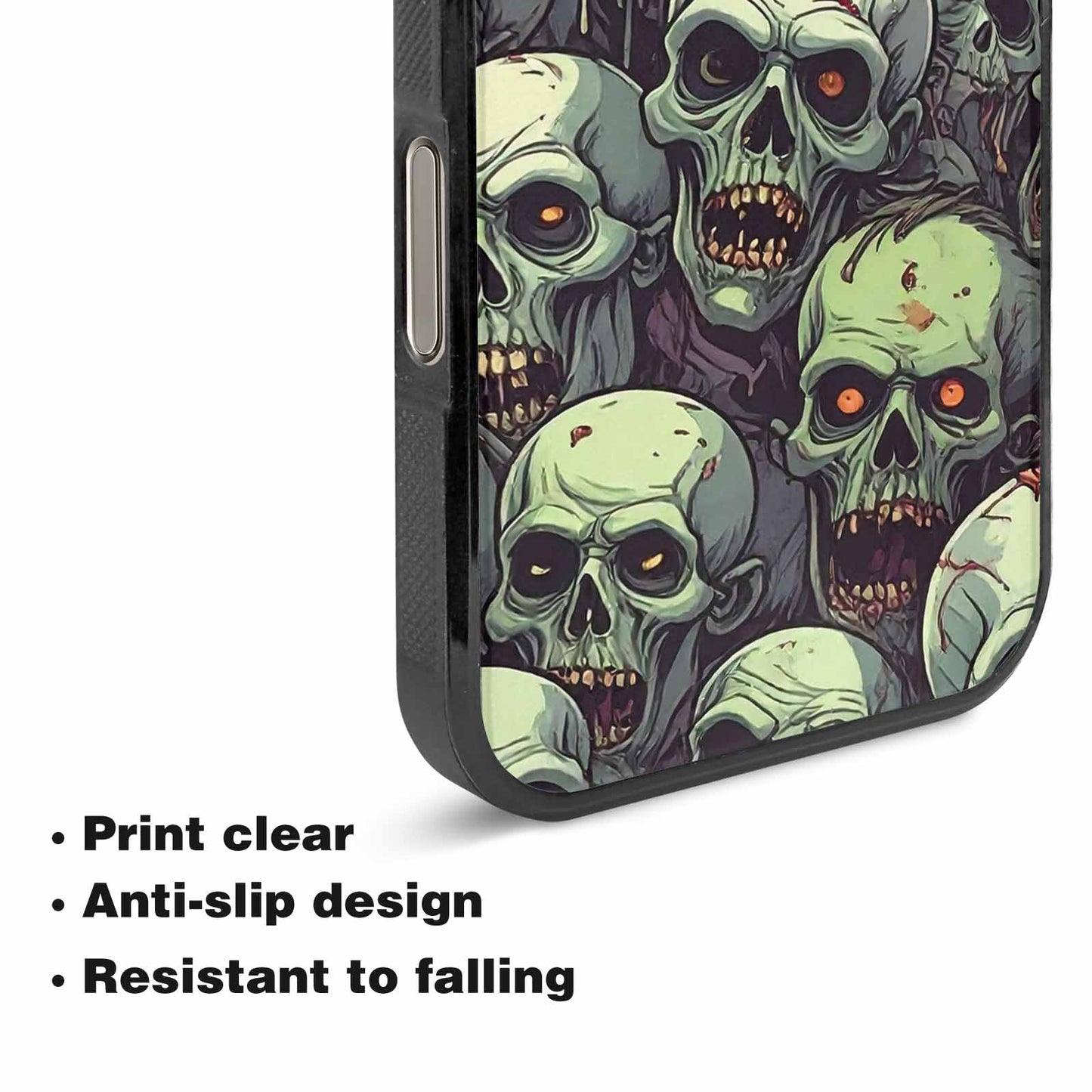iPhone 16 Pro Max Case — Zombie Head Pattern Hundreds Of Small, Personalized Phone Case