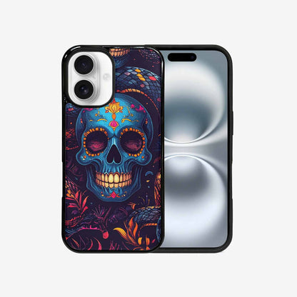 iPhone 16 Case — Snake Skulls Print Custom, Original Design Phone Case