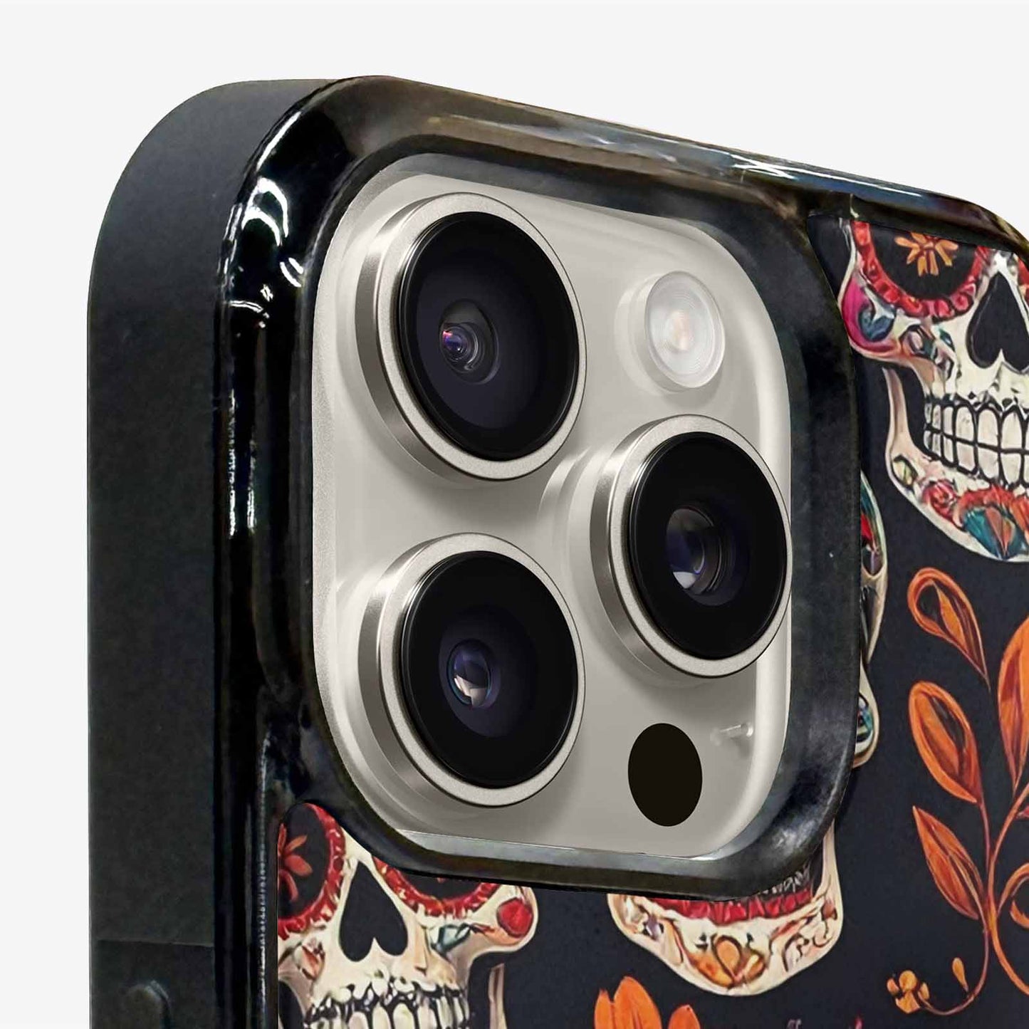 iPhone 16 Pro Case — Smaller Skulls Overlapping Seamless Pattern Of, Custom Made Phone Cover