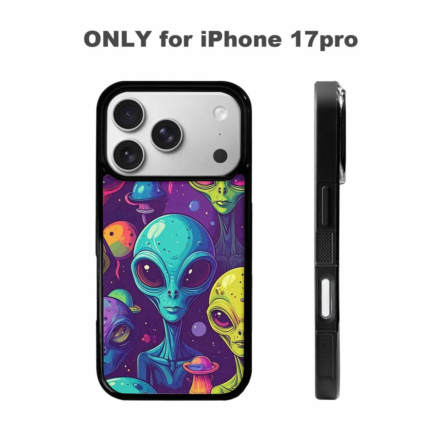 iPhone 17 Pro Case — Alien Ufo Cartoon Art Pattern Alien, Custom Art Phone Cover