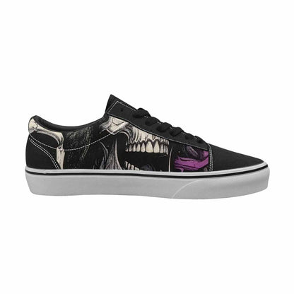 WOMEN'S Rainbow From Skull S Lace-Up Canvas Cottagecore Custom Sneakers