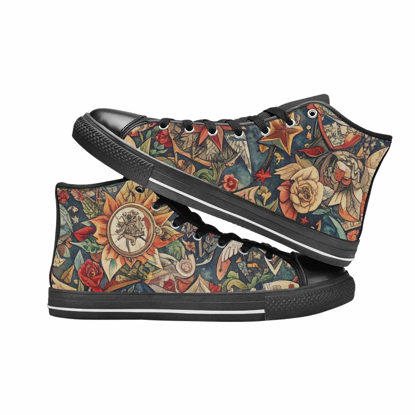 MEN'S Old School Tattoo High Top Canvas Dark Academia Sneakers