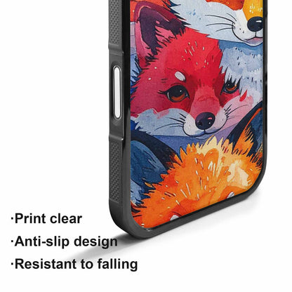 iPhone 17 Case — Watercolor Kawaii Fox Watercolor Abstract, Original Design Phone Case