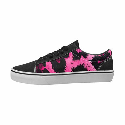 WOMEN'S Leopard Black & Pink Ink Canvas Boutique Vibrant Chaos Limited Edition Sneakers