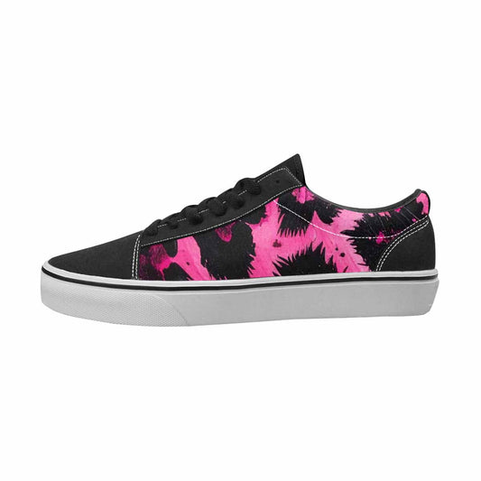 WOMEN'S Leopard Black & Pink Ink Canvas Boutique Vibrant Chaos Limited Edition Sneakers