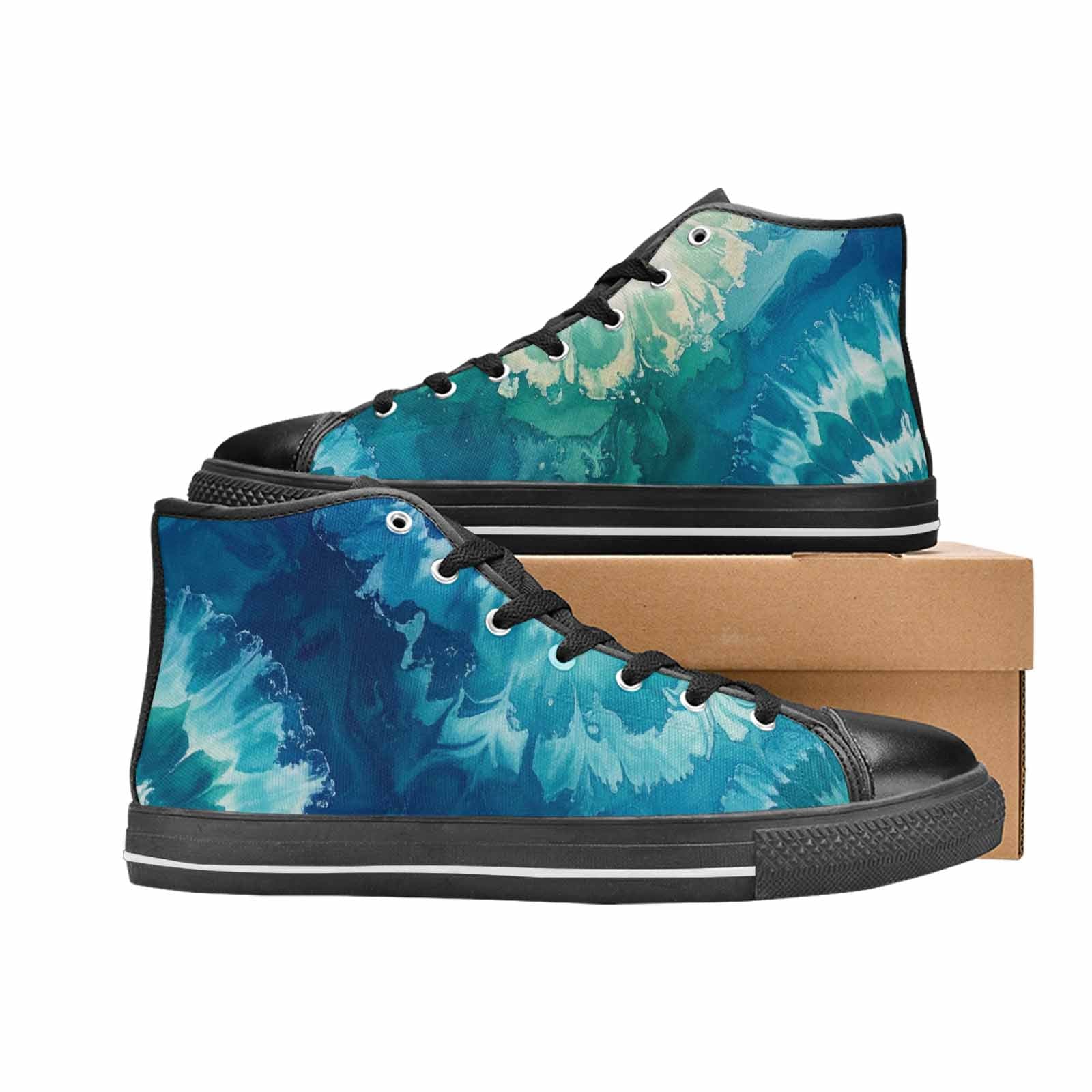 WOMEN'S Tie Dye - High Top Canvas Vivid Custom Shoes