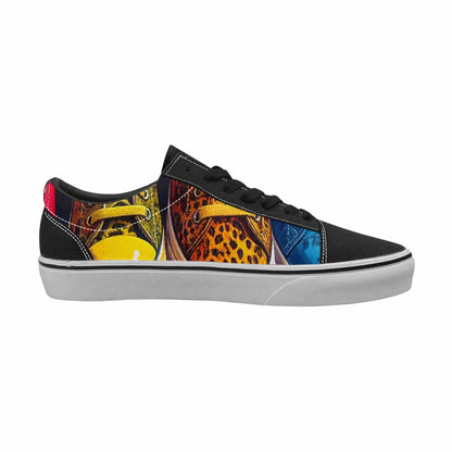 WOMEN'S Smiley Faces Lace-Up Canvas Grunge Custom Shoes