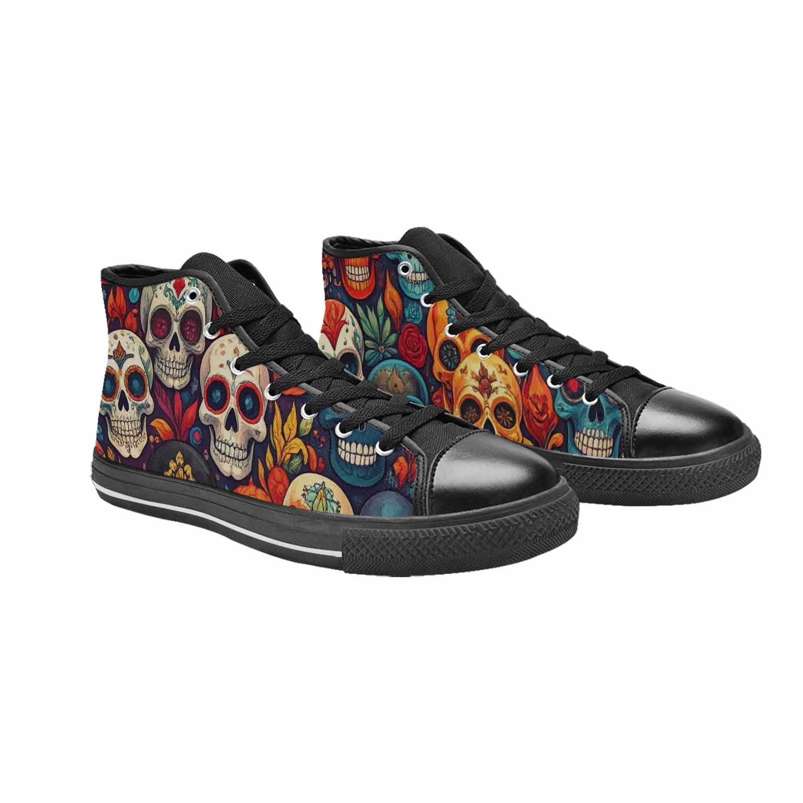 MEN'S Skull High Top Canvas Dark Academia Shoes