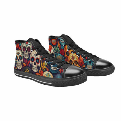 MEN'S Skull High Top Canvas Dark Academia Shoes