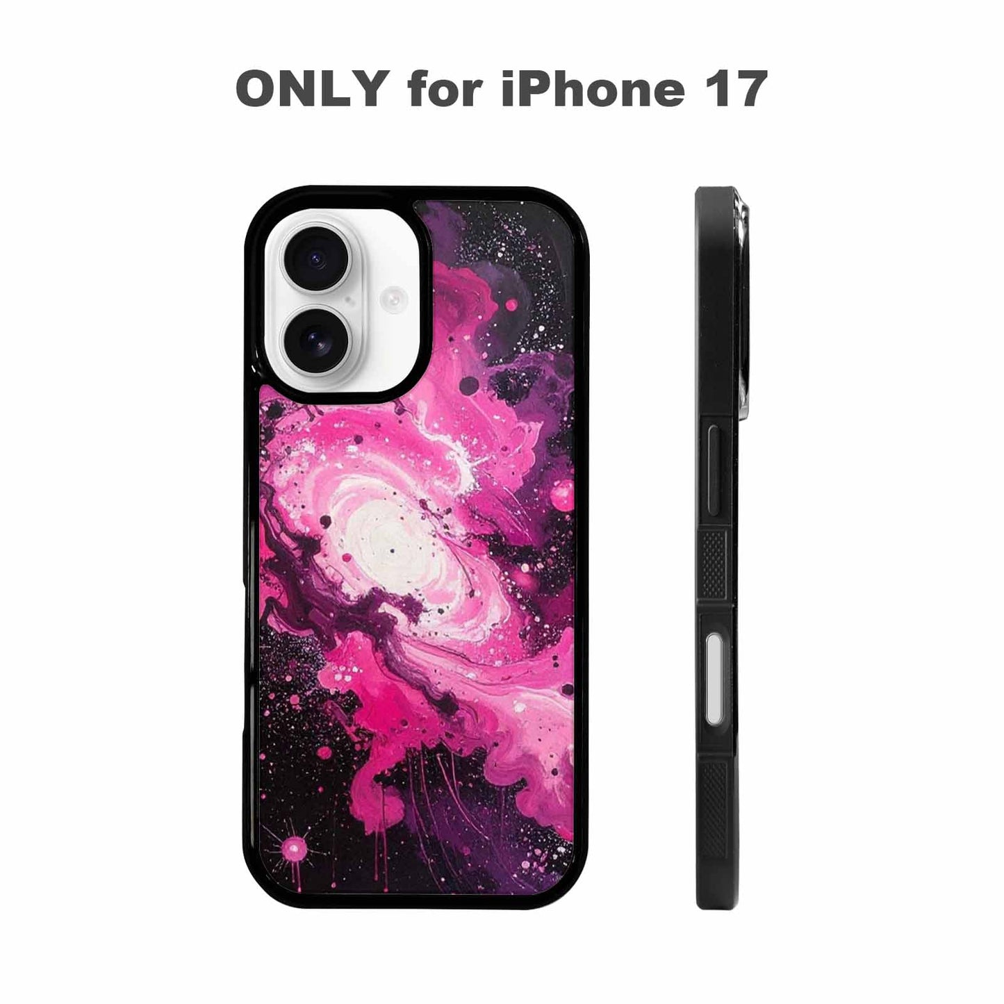 iPhone 17 Case — Galaxy Nebula Black &amp; Galaxy Space, Custom Made Phone Cover