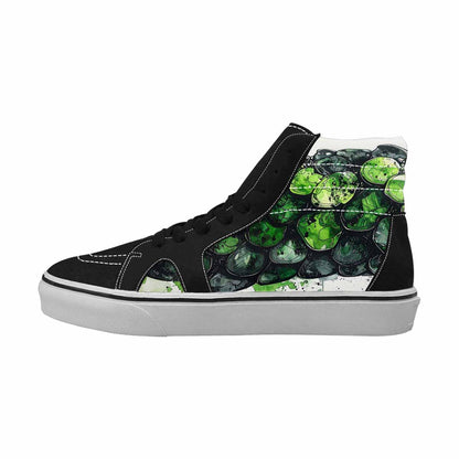 MEN'S Reptile Scale High Top Canvas Melting Art Custom Sneakers