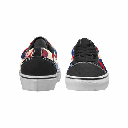 MEN'S American Flag Stars Canvas Lace-Up Neon Fantasy Custom Sneakers