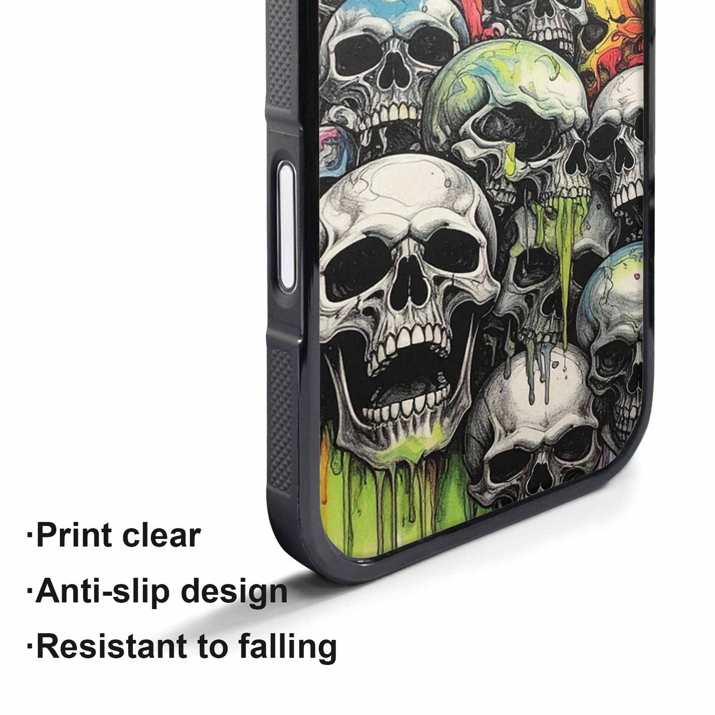 iPhone 17 Pro Case — Rainbow From Skulls Mouth Black Gothic, Custom Art Phone Cover