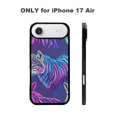 iPhone 17 Air Case — Neon Zebra Print Wolf Animal Print, Original Design Phone Case