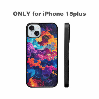 iPhone 15 Plus Case — Cosmic Creature And Object Mashup Pattern, Custom Phone Case