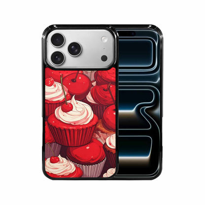 iPhone 17 Pro Max Case — Retro Cherry Cupcake Retro Vintage, Unique Phone Case Design