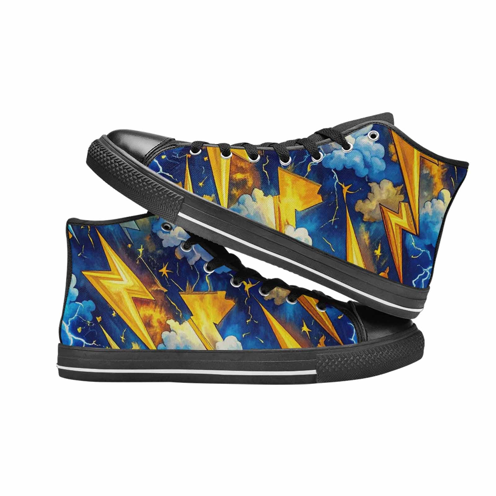 MEN'S Lightning Bolt High Top Canvas Dreamcore Custom Shoes