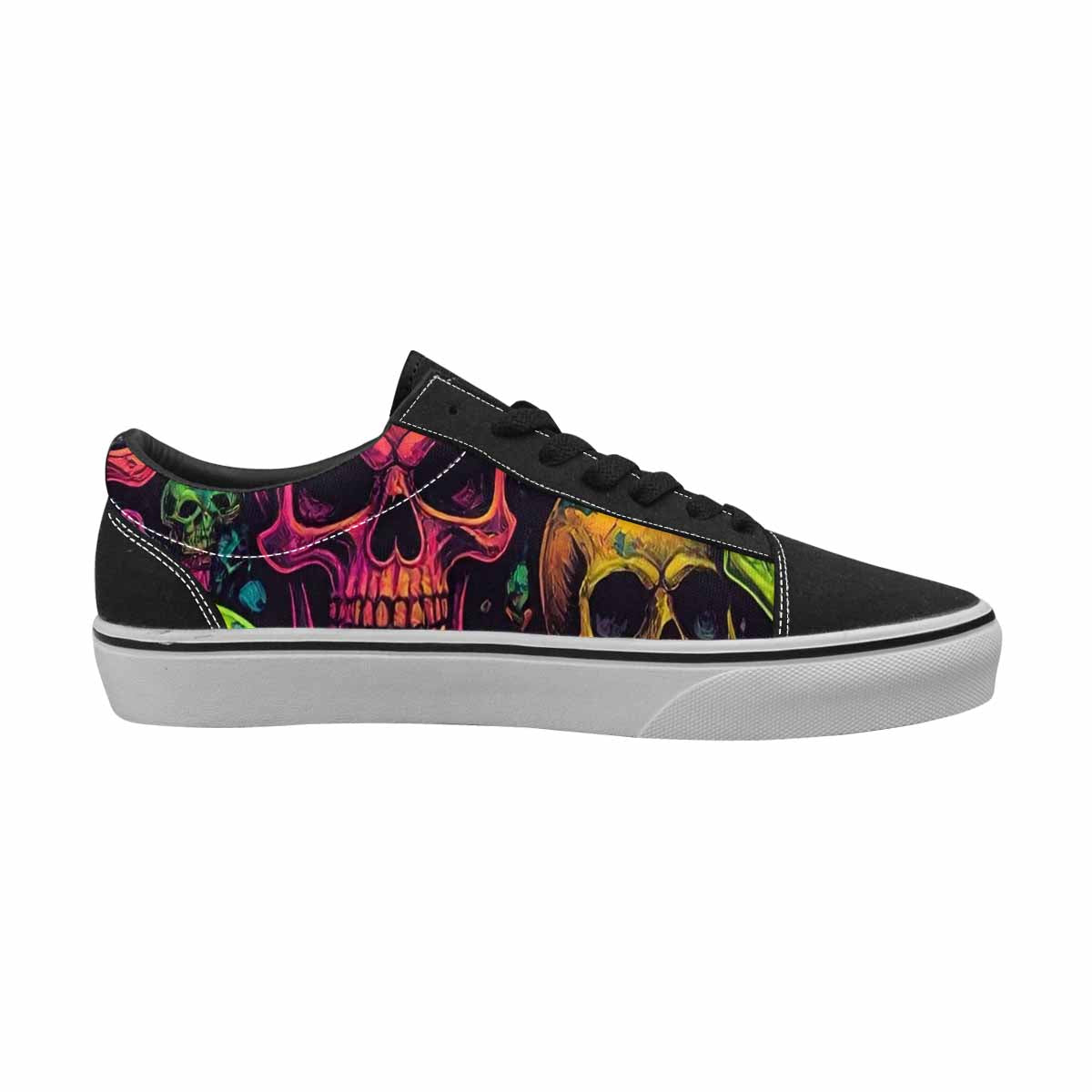 WOMEN'S Skulls - Neon Canvas Lace-Up Vivid Shoes