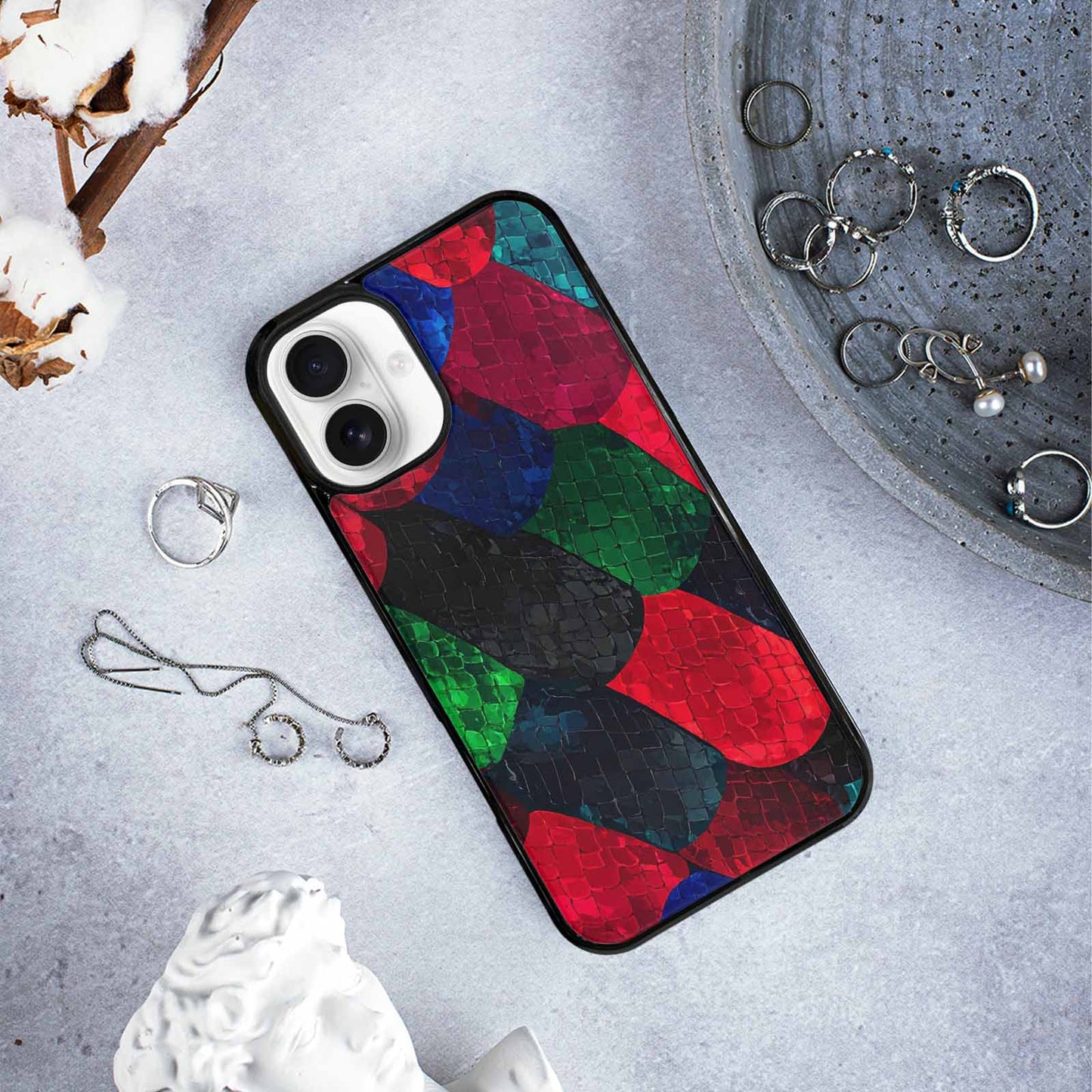 iPhone 16 Plus Case — Dark Snake Print, Custom Print Case Cover