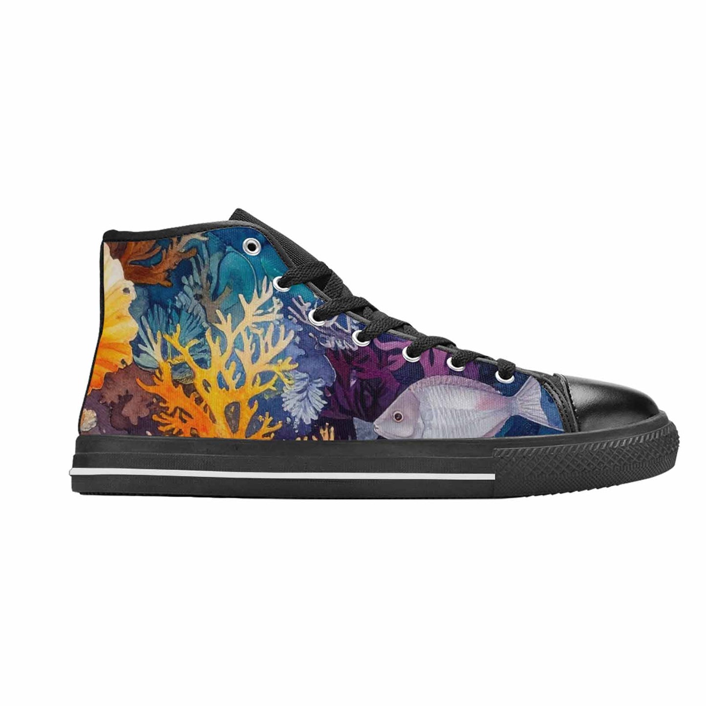 WOMEN'S Fish Scale Coral High Top Canvas Dreamcore Shoes