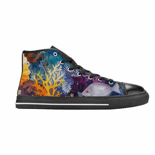WOMEN'S Fish Scale Coral High Top Canvas Dreamcore Shoes